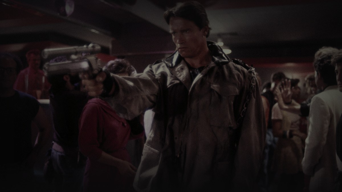 Still from The Terminator (1984) — letterboxd (1200x675 still, baked 0.45, output brightness 20.8)